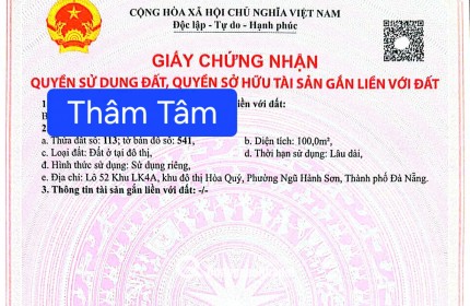 BÁN ĐẤT MT THÂM TÂM NGAY TRỤC MINH MẠNG– GIÁ TỐT KHU VỰC